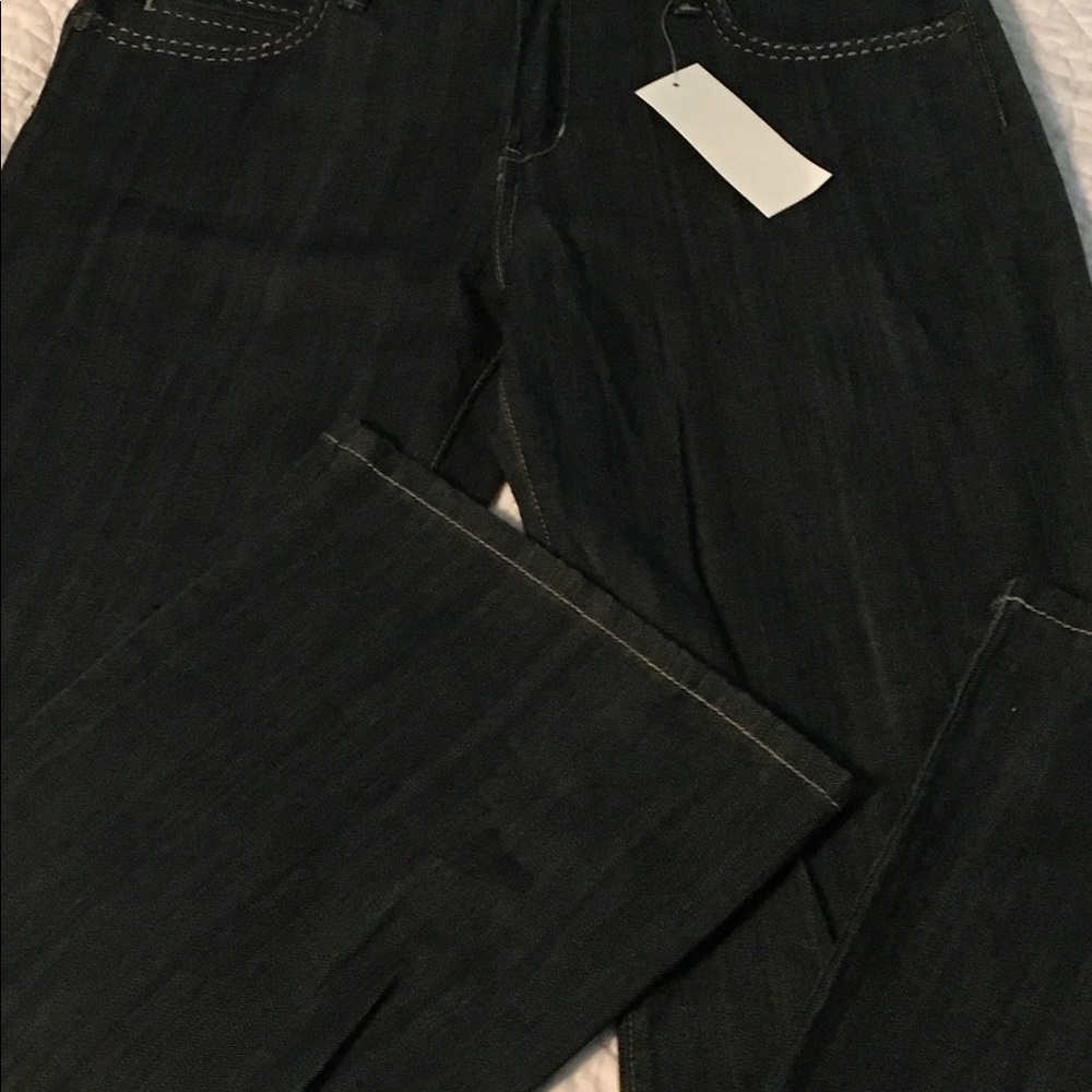BCBG MAX AZRIA PREMIUM DENIM WIDE LEG JEANS